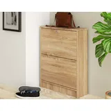home collective Elegant Schuhschrank 80 x 60 x 20 cm beige / sonoma