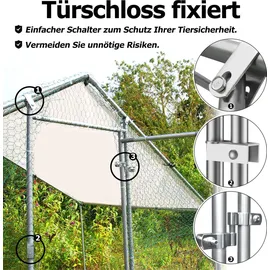 isoisl Freilaufgehege 3 x 6 x 2 m grau/silber