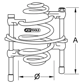 KS Tools Federspanner mit Sicherheitsbügel, 300mm