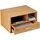 Relaxdays Schreibtisch-Organizer mit Schublade Hellbraun 2 St.