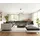 DeLife Wohnlandschaft Clovis XXL Weiss Schwarz mit Hocker Ottomane Links, Design Wohnlandschaften, Couch Loft, Modulsofa, modular