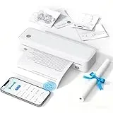 Bisofice D82 Mobiler Drucker A4 für Unterwegs Thermodrucker A4 - Portable Printer Kompatibel mit Android und iOS, Tragbarer Drucker für Handy, Laptop,grau