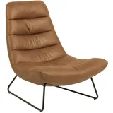 VCM Relaxsessel Milford Mikrofaser 82,5 x 97 x 93 cm Cognac