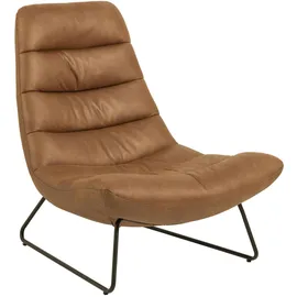 VCM Relaxsessel Milford Mikrofaser 82,5 x 97 x 93 cm Cognac