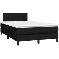 VidaXL Boxspringbett mit Matratze Schwarz 120x190 cm Stoff