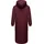 Ragwear Damen, Wintermantel Warmer Steppmantel extralang mit Kapuze Niran Wine Red Gr. XS - XS