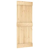 vidaXL Schiebetür Tür NARVIK Natur 80 x 210 cm Massivkiefer (1-St) beige