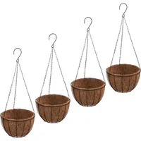 vidaXL Pflanzampeln 4 Stk. Ø 30 x 52 cm Schwarz
