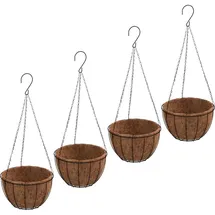 vidaXL Pflanzampeln 4 Stk. Ø 30 x 52 cm Schwarz