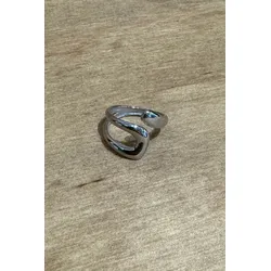 Elise Ig Stil unregelmäßiger offener Ring - Silber - TeeShoppen