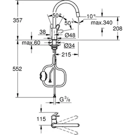 Grohe BauFlow Einhebel-Spültischbatterie