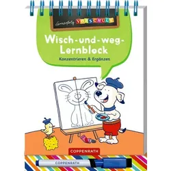 COPPENRATH 63836 Lernerfolg Vorschule: Konzentrieren & Ergänzen (Wisch & weg-Lernblock)