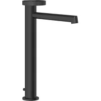 GESSI Anello, Waschtisch-Einhebelmischer, mit Ablaufgarnitur, - schwarz matt