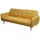 Mendler Schlafsofa HWC-J18, Couch Klappsofa Gästebett Bettsofa, Schlaffunktion Stoff/Textil 185cm ~ gelb