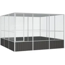 vidaXL Vogelkäfig Anthrazit 302,5 x 324,5 x 211,5 cm grau