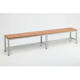 Szagato Umkleidebank BxHxT: 30 x 42 x 200 cm, Stahl/Holz - grau