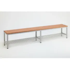 Szagato Umkleidebank BxHxT: 30 x 42 x 200 cm, Stahl/Holz - grau