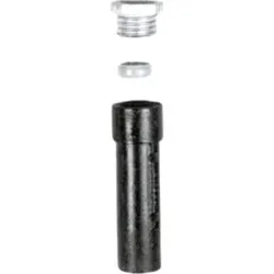 Schake Bodenhülse aus Grauguß + Gewinde, Spannring, 300mm lang für 48mm Ø