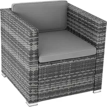 Tectake Rattansessel 70 x 69 x 65 cm Grau