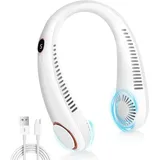 Tragbarer Nackenventilator, tragbarer Nackenventilator, flügelloser Ventilator, 5 Geschwindigkeiten, Nackenventilator, tragbarer Ventilator für Büro,