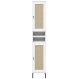 woodroom Valencia - Regal Kiefer massiv lackiert 35x190x32 cm Hochregal Badezimmerschrank Schrank Badezimmer weiß