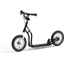 Yedoo Scooter Yedoo One für Kinder ab 100 cm. mit Luftreifen 12/12 und Ständer Schwarz Schwarz
