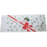 PGV Stollenbeutel Papier Pergaban Motiv: "ROTE SCHLEIFE" (20 + 7 x 52 cm, 10 Stück)