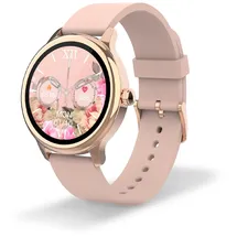 dcu advance tecnologic DCU TECNOLOGIC - Sophie Smartwatch - Smartwatch für Damen Rose Gold mit rosa Silikonband - HD-Touchscreen 1,2 Zoll - IP67 wasserdicht - 22 Sportmodi - DCU Smart App