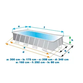 Intex Prism Frame Pool Set 300 x 175 x 80 cm inkl. Filterpumpe