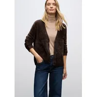STREET ONE Kuscheliger V-Neck Cardigan deep roast Brown 40