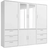 mokebo Kleiderschrank Weiß, 1 Fächer, 210x187x58 cm, Schlafzimmer, Kleiderschränke, Drehtürenschränke