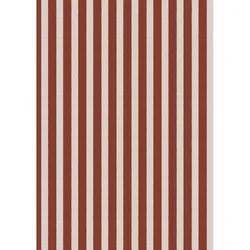 IB Laursen Geschenkpapier Papierrolle mit Streifen Textil-Look, 500 x 52.5 cm, rot