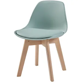 [en.casa] Kinderstuhl Elvdal 56 x 38 x 33 cm Buche grün mintgrün