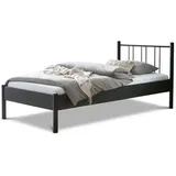 BedBox Metallbett Metallbett Moon, beliebt schwarz 140 cm x 200 cm