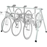 MCW Fahrrad-Sattelständer MCW-K39 Fahrradständer Metall pulverbeschichtet 114x170x114cm ausziehbar silber