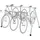 MCW Fahrrad-Sattelständer MCW-K39 Fahrradständer Metall pulverbeschichtet 114x170x114cm ausziehbar silber