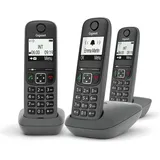 Gigaset AS490 Trio, Telefon, Schwarz