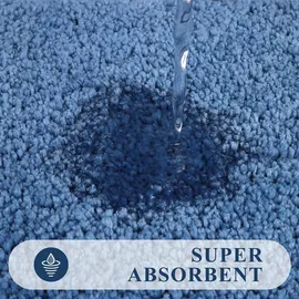 Pauwer Badematten Badteppich Set 3-teilig Mikrofaser Flauschig