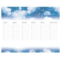 folia Schreibunterlage aus Papier - Wolkenmuster mehrfarbig