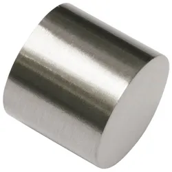 Gardinia Chicago 2x Endknopf für Ø 20 mm Gardinenstangen, Edelstahl-optik, Endkappe