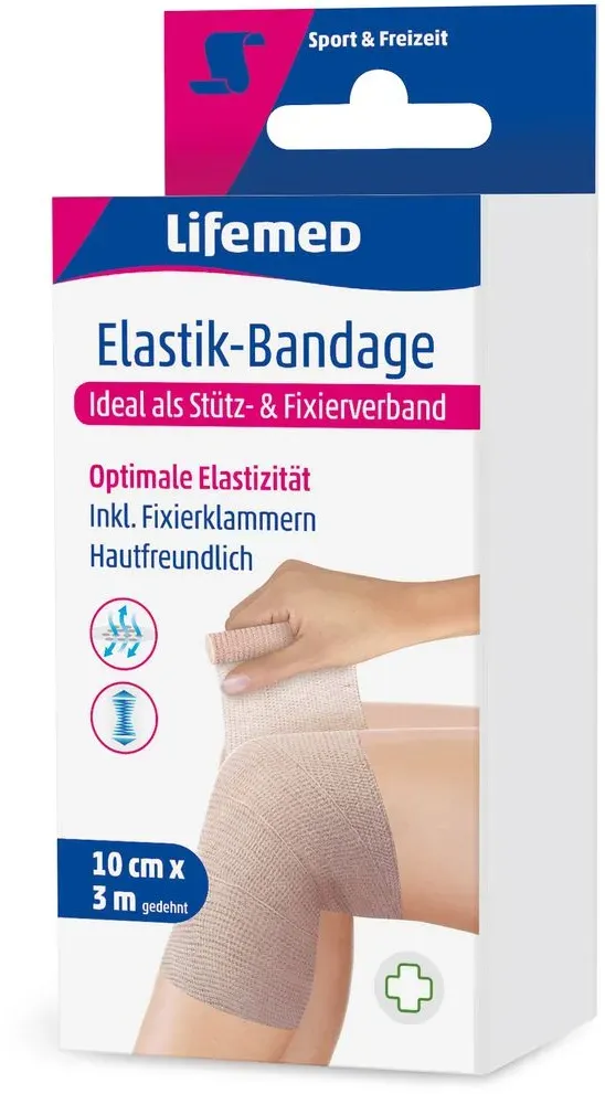 Lifemed Elastik-Bandage 3 m x 10 cm hautfarben