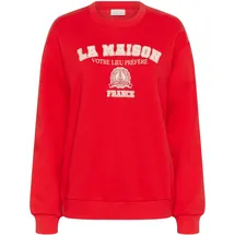 Kaffe KAberta Sweatshirt Rot/Weiß XS
