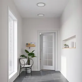 PRIOS Aureka 1 flammig rund grau Aluminium