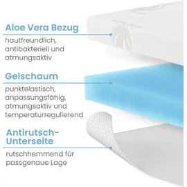 Bestschlaf Gelschaum-Topper, 4 cm dick, 140x200 cm