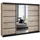 a&j möbelland gmbh Schiebetürenschrank VILUNO 4 200 x 215 x 59,5 cm Weiß/Schwarz