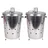 Buri Feuerschale 47 x 74 cm Metall silber