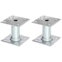 GAH Alberts Alberts 215491 Pfostenträger | zum Aufschrauben | feuerverzinkt | 100 x 100 mm | 2er Set