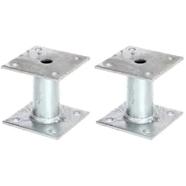 GAH Alberts Alberts 215491 Pfostenträger | zum Aufschrauben | feuerverzinkt | 100 x 100 mm | 2er Set