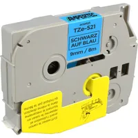Ampertec P-Touch Band kompatibel zu TZe-521 schwarz auf blau