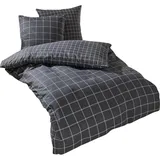 Traumschlaf Bettwäsche Oslo Graphit in anthrazit + 65x100 cm)